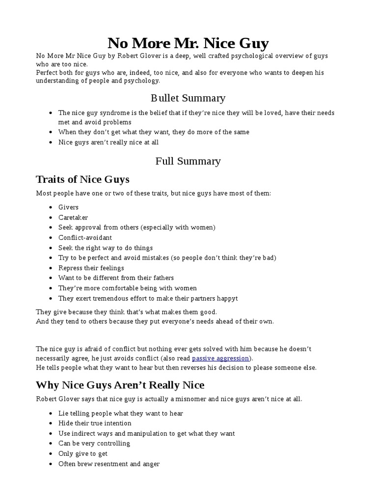No More MR Nice Guy PDF Social Psychology Behavioural Sciences