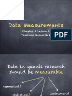 Data Measurements: Chapter 5 Lesson 2 Practical Research 2