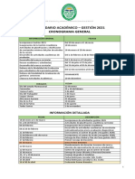 Calendario Academico 2021