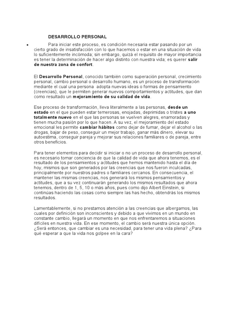 Guía Completa de Desarrollo Personal | PDF | Desarrollo personal ...