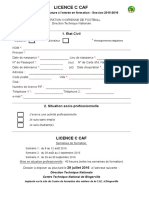 Dossier Dinscription Pour La Licence C CAF