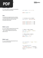 Learn JavaScript - Arrays Cheatsheet - Codecademy