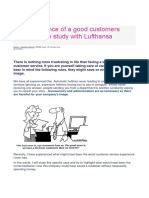 The Importance of A Good Customers Service - Case Study