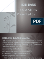 Idbi Bank: Casa Study Presented by