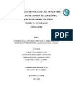 Análisis de La Distribución de Las Herramientas, Máquinas y Equipos Del Taller Industrial "Cuzme".