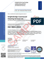 Certificate of Registration: Knightsbridge Commercial Cleaning Services LTD