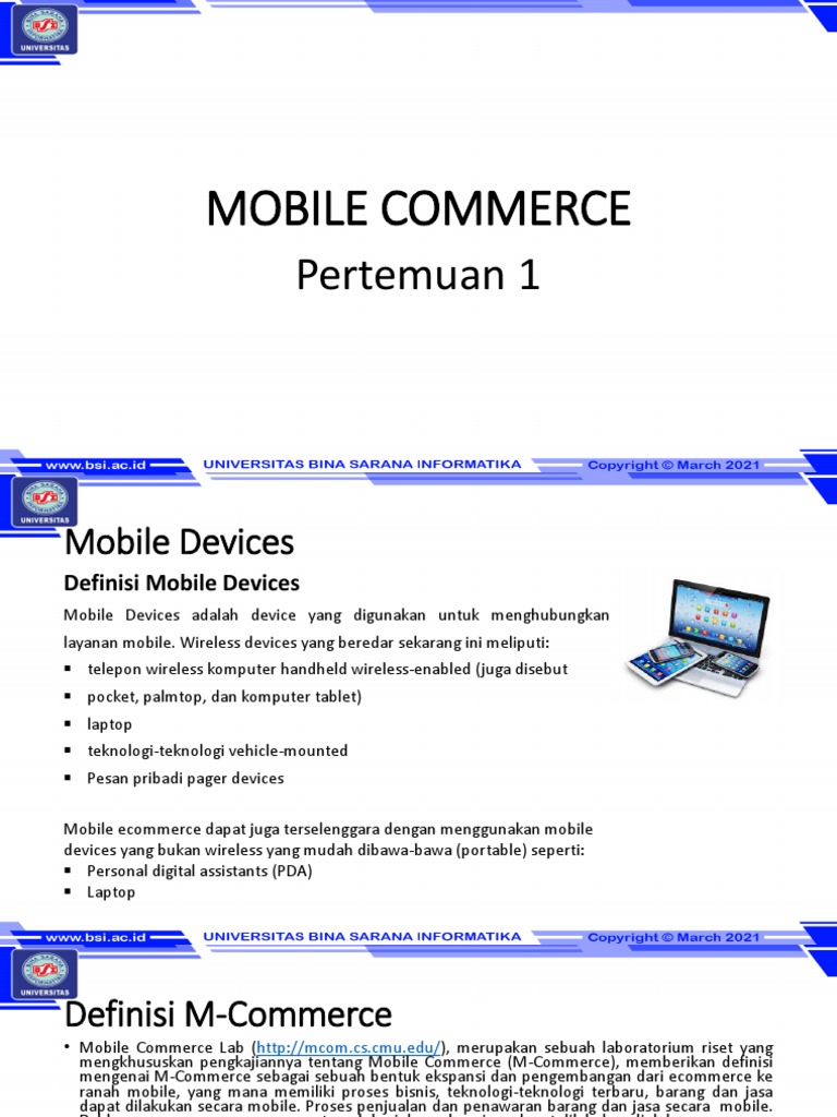 Pengertian dan Contoh Mobile Commerce | PDF | Komputer