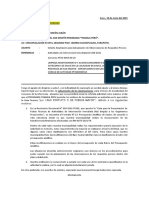 Modelo de Solicitud de Subsanacion de Observaciones - Presentacion de Requisitos Previos