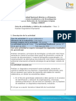 Guía de Actividades y Rúbrica de Evaluación - Unidad 1 - Paso 2 - Realizar Diagnóstico Empresarial