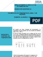 Calibracion de Termometro Lineal y de Vastago.