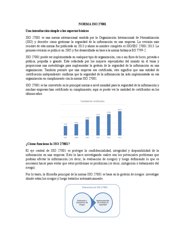 Introducción a la norma ISO 27001 | PDF | Seguridad de información | La ...
