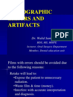 Radiographic Errors and Artifacts: Dr. Walid Samir Salem