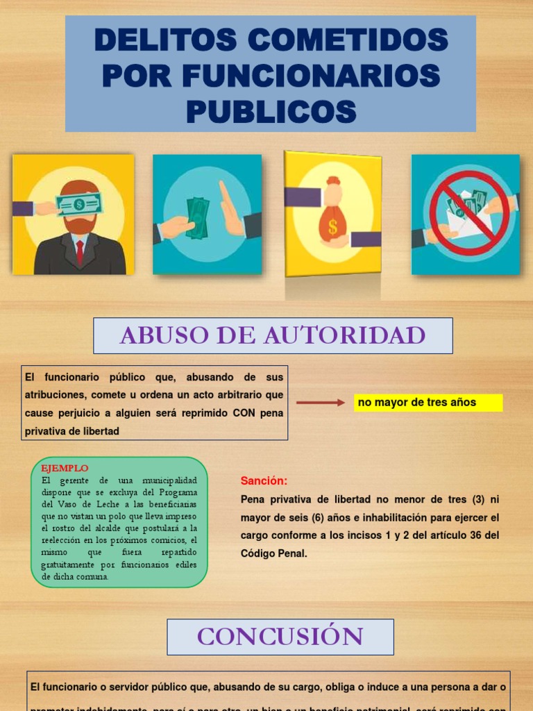 Delitos Cometidos Por Funcionarios Publicos Pdf Castigos Multa Pena