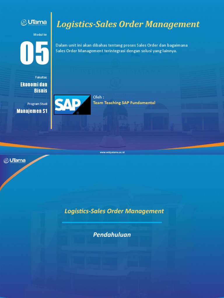 Manajemen Pesanan Penjualan Logistik | PDF | Karier & Perkembangan | Bisnis