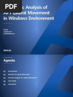 A Forensic Analysis of APT Lateral Movement in Windows Environment