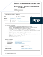 Anexo N°4 Ficha de Afiliación de Personal Contratista - INGENIERO RESIDENTE