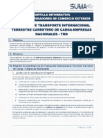 Registro de empresas de transporte internacional terrestre