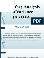 One-Way Analysis of Variance (Anova)