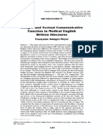 Hedges and Textual Communicative Function in Medical English Written Discourse