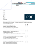 Answer Sheets in ENTREPRENERSHIP 10