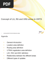 1. Concept of LA, RA and URA areas in UMTS