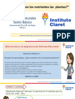 CIENCIAS 6° Básico 2 Cómo Obtienen Los Nutrientes Las Plantas 3 Al 28 Mayo