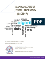 Daa Lab Manual 18csl47