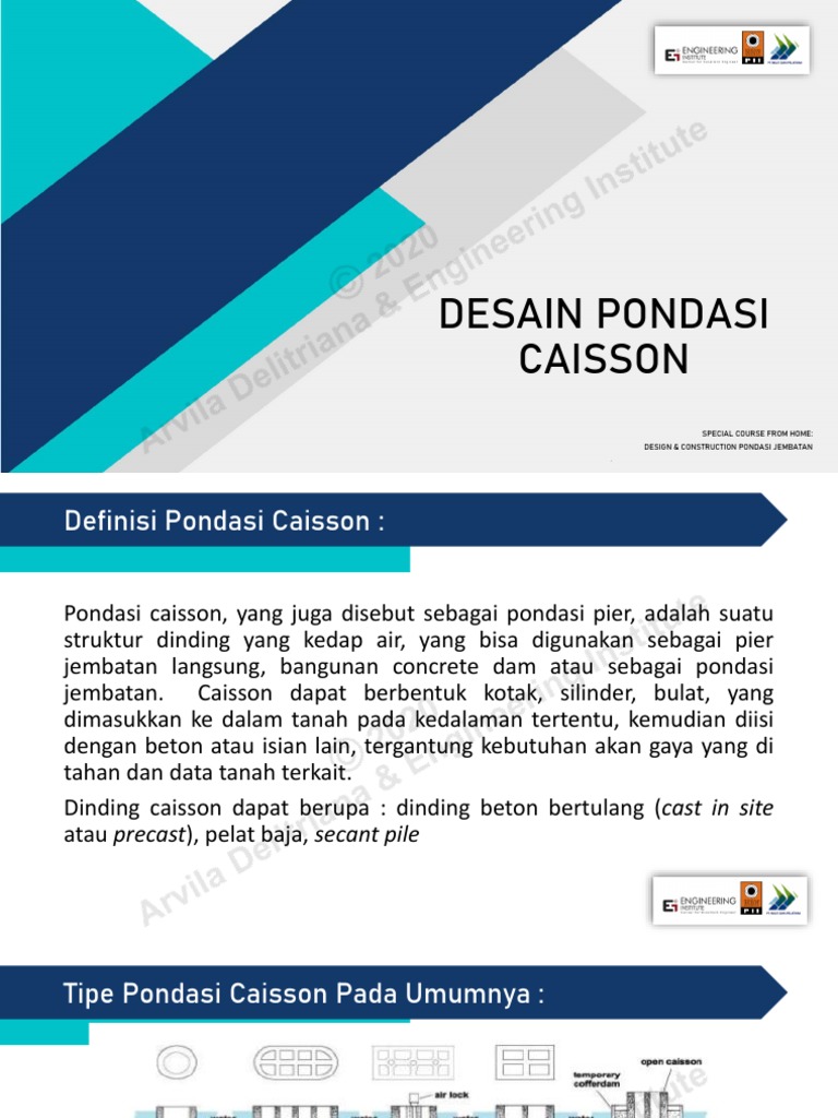 Desain dan Metode Pondasi Caisson | PDF | Teknologi & Rekayasa