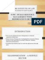 Indore Institute of Law: Topic: Human Resource Management With References To Irctc