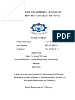 Three Phase Transmission Line Faults Detection and Measuring Distance