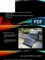 Experimental Analysis of Solar Enhanced Water Heating System With Energy Storage