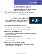 Link Builders Checklist