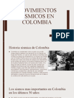 Movimientos Sísmicos en Colombia