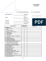 Format Mixer Inspection Checklist