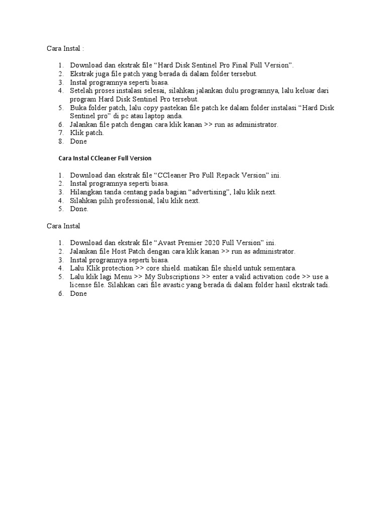 Cara Instal HDD Sentinel Pro | PDF | Teknologi & Rekayasa