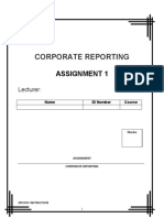 Corporate Reporting: Assignment 1