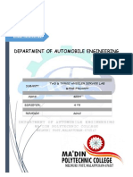 Department of Automobile Engineering: Lab Manual