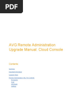 AVG Remote Administration Upgrade Manual: Cloud Console: Contents