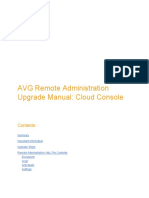 AVG Remote Administration Upgrade Manual: Cloud Console: Contents