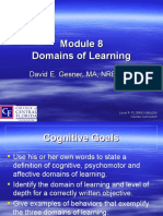 Domains of Learning Module