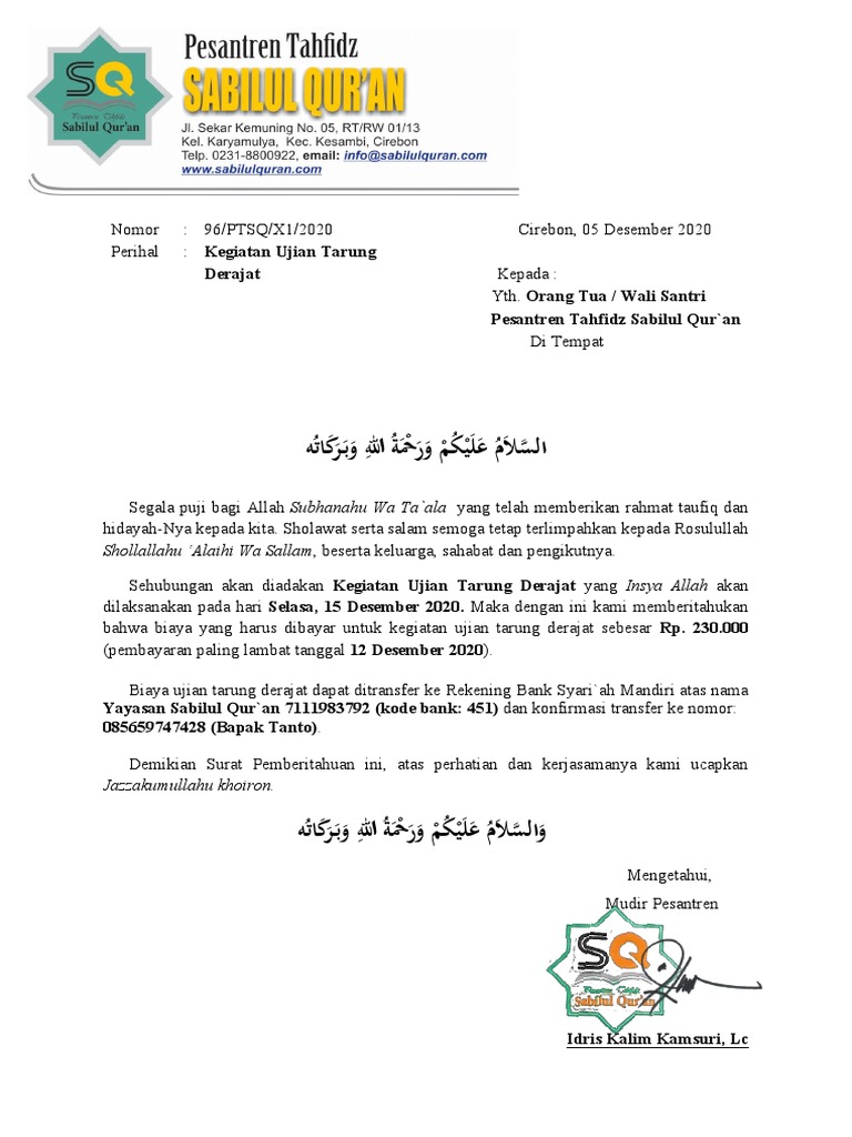 Contoh Surat Edaran | PDF