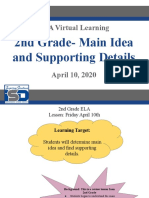 ELA Virtual Learning: 2nd Grade-Main Idea and Supporting Details