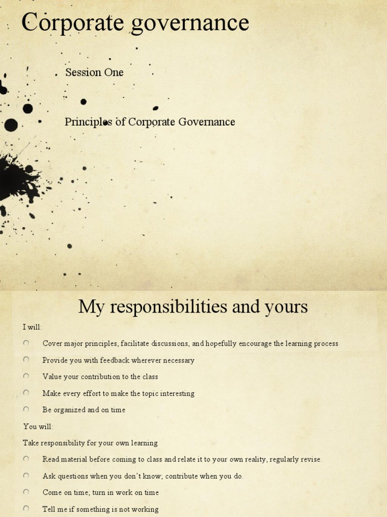 Corporate Governance | PDF | Board Of Directors | Corporate Governance