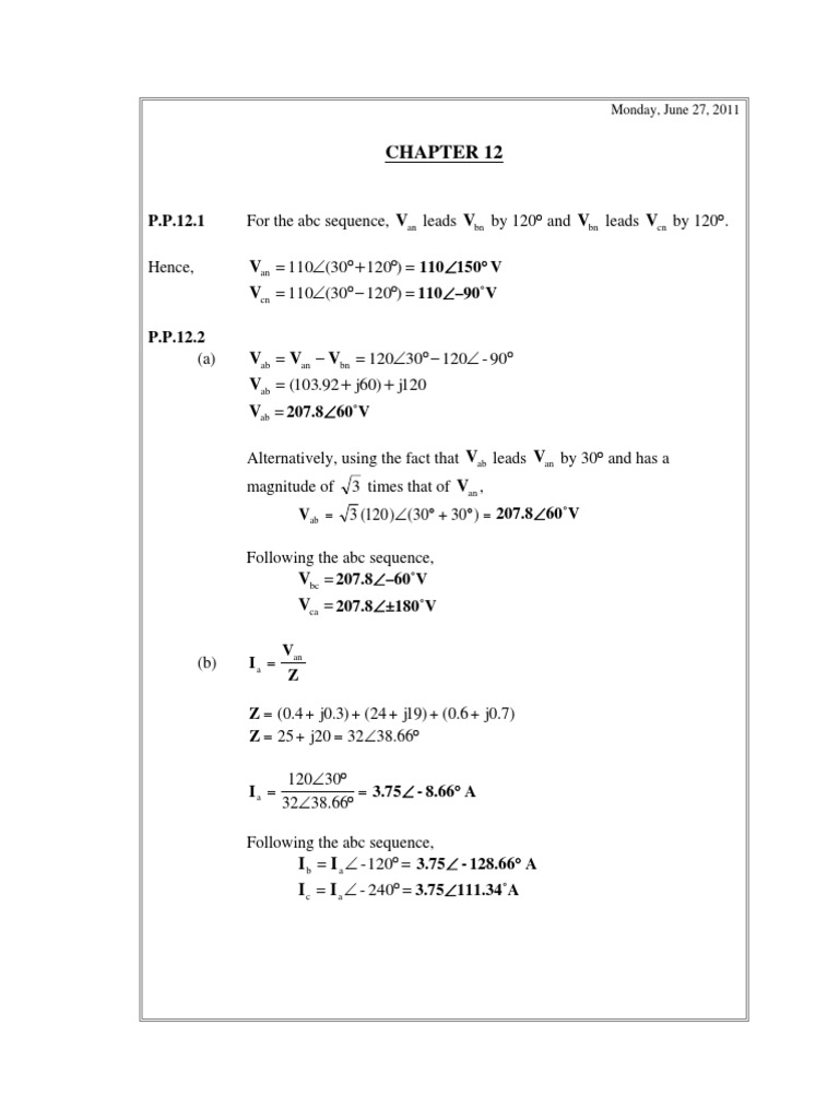 Electrical Engineering Phase Analysis | PDF | Electrical Engineering ...