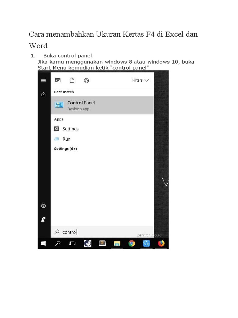 Cara menambahkan ukuran kertas f4 di excel dan word pdf