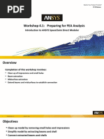 Workshop 4.1: Preparing For Fea Analysis: Introduction To Ansys Spaceclaim Direct Modeler