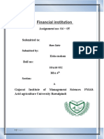 Financial Institution: Assignment No: 04 + 05