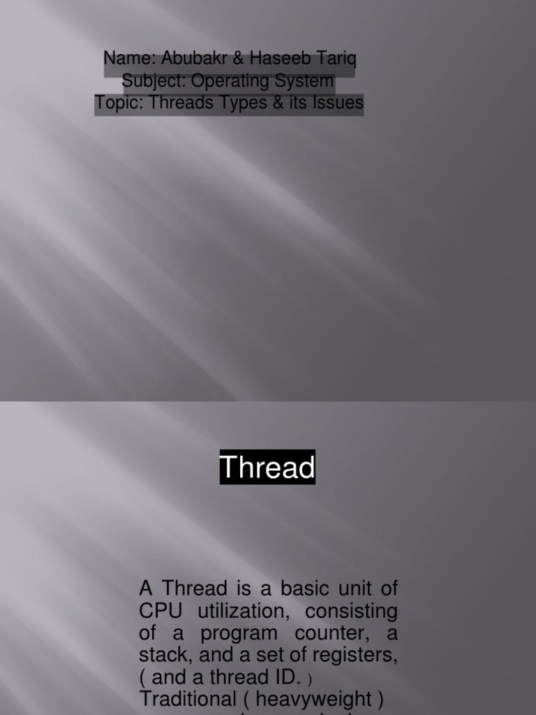 Understanding Thread Types: A Comparison of User Level Threads and ...