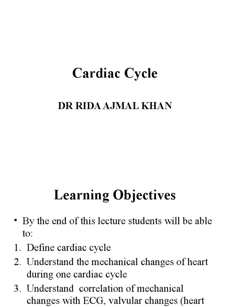 Cardiac Cycle for Medical Students | PDF | Diastole | Ventricle (Heart)