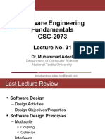 CSC2073 - Lecture 31 (Software Design Principles - II)